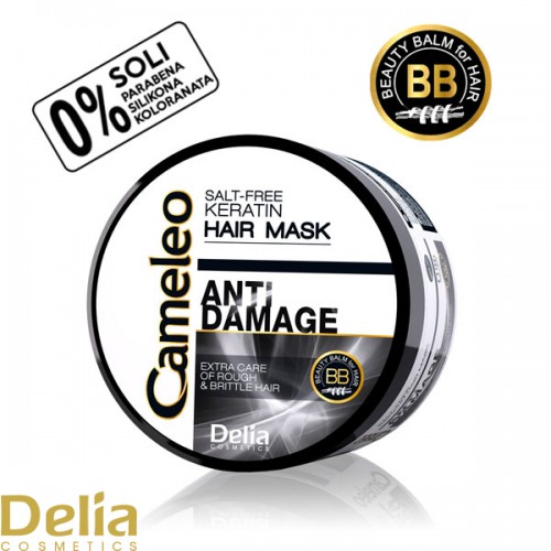 CAMELEO BB - ANTI DAMAGE - Maska sa keratinom i uljem makadamije za izuzetno oštećenu i suvu kosu - Bez soli 200ml